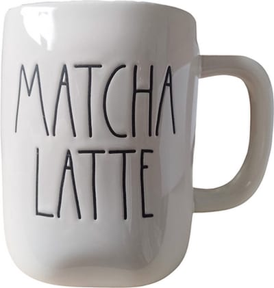 Rae Dunn - mok - beker - matcha - matcha latte - decoratie - farmhouse - theemok - koffiemok - grote mok - mok met tekst