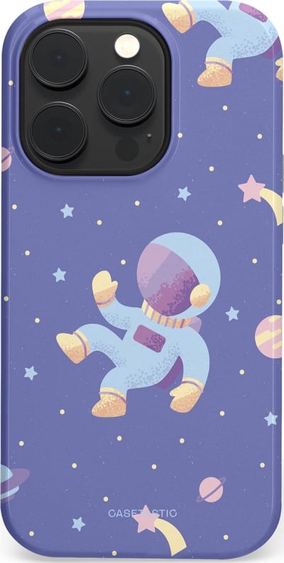 Casetastic Hoesje Geschikt voor Apple iPhone 14 Pro Magsafe - Stijlvolle Beschermende Duo-layer Case - Vliegen in de ruimte