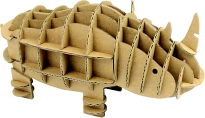 3D Model Karton Puzzel - Neushoorn - DIY Hobby Knutsellen - 15x7.5x6.5cm
