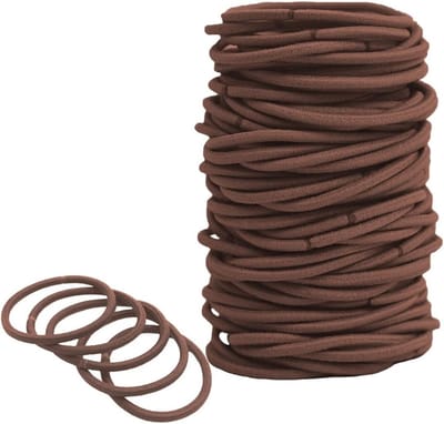 50 Stuks Elastische Haarstrikken - Dunne Sterke Rekbare Haaraccessoires voor Paardenstaarten en Vrouwen