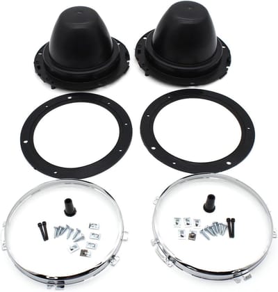 Koplampschalen van kunststof voor koplampen van 7 inch - set van 2 - emmer design.