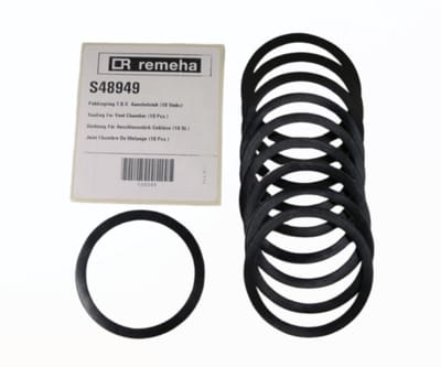 Remeha S48949 Pakking aansluitset Ventilator-Mengkamer W21/28 – Set van 10 stuks (Vol Membraan)
