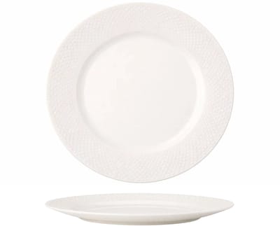 Cookinglife Ontbijtborden / Dessertborden - CampVibe - Outdoor - Kunststof - Onbreekbaar - Wit ø 21 cm - 4 Stuks