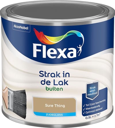 Flexa - Strak In De Lak Buitenlak Zijdeglans - Sure Thing - Mengverf - 500 Ml