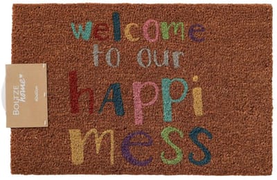 Boltze - Deurmat - Schoonloopmat - HappiMess - Welcome - Kokos - 60x40cm