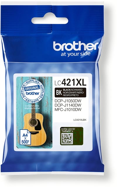 Inktcartridge brother lc-421xlbk zwart | 1 stuk
