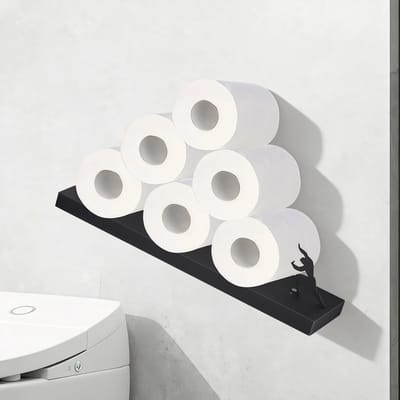 Toilettenpapierhouder Toiletpapier Aufbewahrungshouder grappige wandhouder Toiletpapierhouder schuine houder voor toiletpapierrollen, zakdoekrollen, vochtige doekjes, handdoeken
