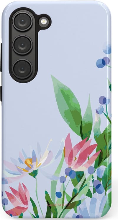 Casetastic hoesje geschikt voor Samsung Galaxy S23 - Dubbellaagse bescherming - Dromen in pastel - Fashion Case - Lichtgrijs Mintgroen