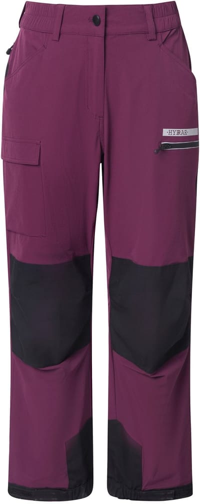 Ulla Popken - Dames - HYPRAR hybride trekkingbroek reflector klittenband - Donkere kers - Maat 42