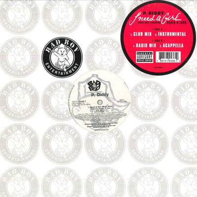 12-inch Plaat P. DIDDY USHER LOON I Need A Girl Deel Een 78612794361 Bad Boy Enterta 2001 VS Rap HipHopRB Gebruikt white