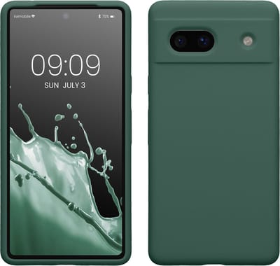 kwmobile telefoonhoesje geschikt voor Google Pixel 7a - Hoesje met siliconen coating - Smartphone case in dennengroen