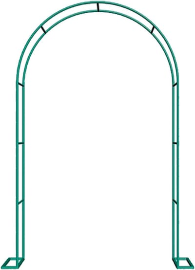 Torenboog Tuinprieel - Klimrek Metaal - Planten Steunen - Weerbestendig Gepoedercoat - 3m x 2.2m - Groen