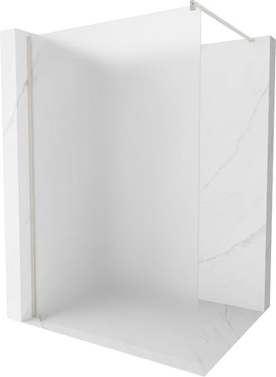 Mexen Kioto douchewand Walk-in 70 x 200 , matglas 8 mm, geborsteld nikkel - 800-070-101-97-30
