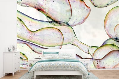 Behang - Fotobehang Gekleurde bubbels - Breedte 360 cm x hoogte 240 cm