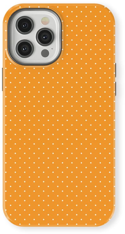 Micro Dots Tough Hoesje geschikt voor iPhone 12 Pro | Geschikt Voor Mag | Stippen Motief Backcover geschikt voor iPhone 12 Pro Golden Glow