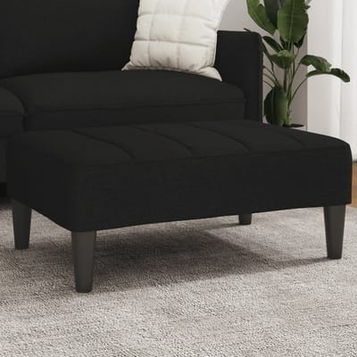 vidaXL Voetenbank 77x55x31 cm stof zwart