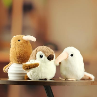 2s/lot 12cm Mignon Oiseau Animal en Peluche jouets Moineau Poupée Porte-clés en Peluche Petit Ornement