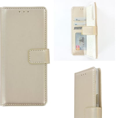 Sony Xperia 5 hoesje - Bookcase - Portemonnee Hoes PU Leer Wallet case Goud