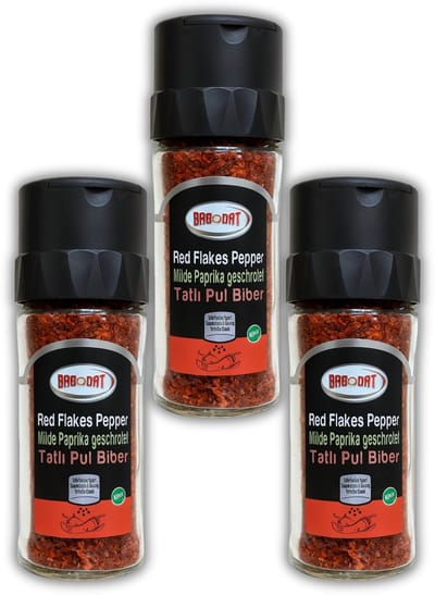 Bagdat - Peper Vlokken Zoet - Pul Biber Tatli 42g - 100% Natuurlijk - Specerij voor Koken - Kruiden & Specerijen - 3 Stuks
