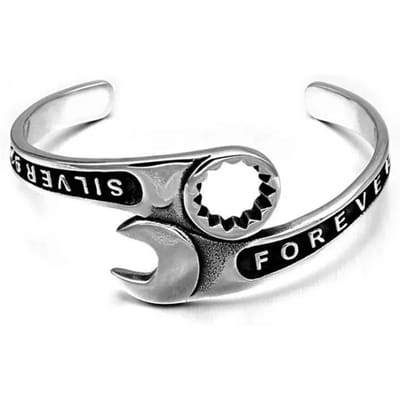 Nouveau Bracelet Tendance Personnalisé Cool pour Hommes Clé Plate Ouverte Personnalisée gray