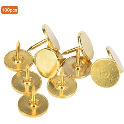 100 stuks platte kop bekleding nagel rond antiek meubel decoratieve punais geel 9 x 8 mm geel