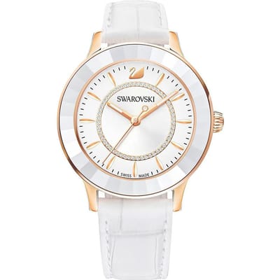 Swarovski 5414416 Octea Wit Zilvertint Sunray Wijzerplaat Dameshorloge 39 white