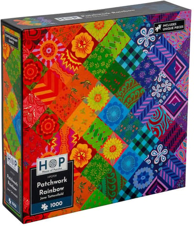 House of Puzzles legpuzzel Patchwork Rainbow - 1000 stukjes - kleurrijk puzzelplezier.