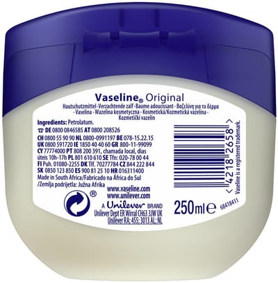 Vaseline Original Petroleum Jelly - 6 x 250 ml - Voordeelverpakking