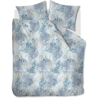 Riviera Maison Calm Coral dekbedovertrek - Tweepersoons - 200x200/220 - Blauw