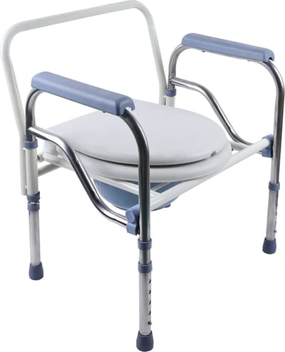 Botec Toiletstoel - douchestoel - postoel - Veilig en Comfortabel - 65-75 cm (hoogte verstelbaar) x 55 cm x 43 cm