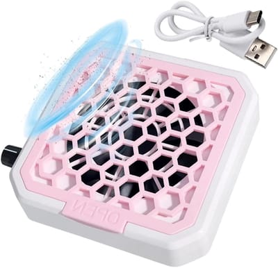 Mini Stofzuiger Nagels - Nagelstof Verzamelaar - Nagelverzorging Thuis - Geluidsarme Werking - Compact Formaat - Wit