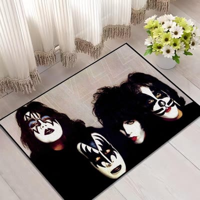 Rock Band Kiss Band Deurmat Welkom Entree Balkon Badkamer Vloer Antislip Tapijt Slaapkamer Tapijt Woondecoratie 40x60cm