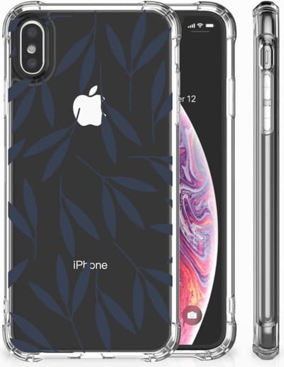 Apple iPhone X | Xs Case Leaves Blue