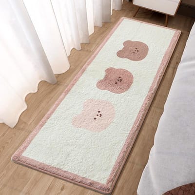 Tapis de chambre à coucher pour fille, motif cœur, baie vitrée, mignon, dessin animé, pour enfants 40*60cm