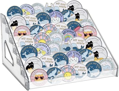 7-laags Acryl Riser Display-stand - 31 x 27 x 18,5 cm - Duidelijke badge-organizer voor make-up, parfum en anime-figuren