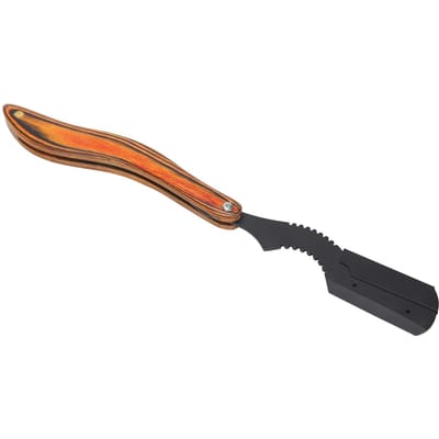 Rasoir droit à l'ancienne pour hommes, rasoir manuel pliable, manche en bois, rasoir à barbe black