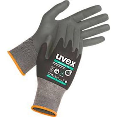 uvex phynomische XG-werkhandschoenen, EN 388 4 1 2 1 X, polyamide/elastaan, zwart, maat 6, 10 paar