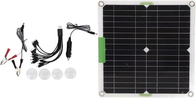 Draagbaar Zonnepaneel - Energie Oplader - Off-grid Energie - Semi-flexibel Ontwerp - 200W 12V - Zwart