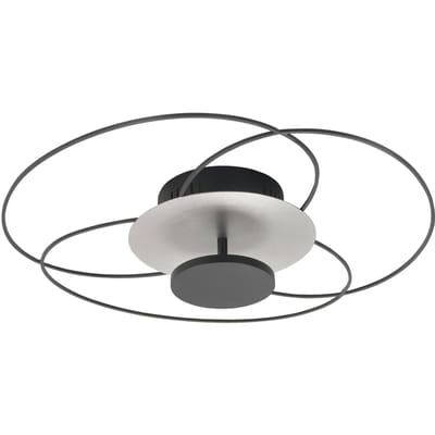 HighLight LED plafondlamp Fiore, 2.700 K, zwart/nikkel