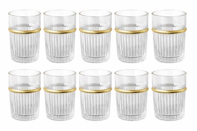 Glozini Marokkaanse Theeglazen - Set van 12 Glazen - 180ml - Thee & Koffieglazen