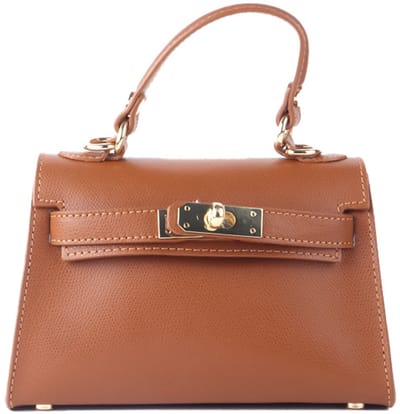 Giuliano Lederen Schoudertas Amaya - Dames - Made in Italy - Licht camel