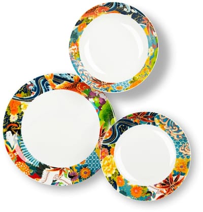 Excelsa Italiaans Design 18 delige serviesset kimono - Dinerbord Ontbijtbord Kom