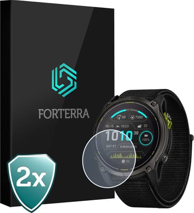 Smartwatch Screenprotector Geschikt voor Garmin Enduro 3 (51 mm) - Gehard Glas Screen Cover Premium Tempered Glass Protector Geschikt voor Garmin Enduro 3 - 2 PACK