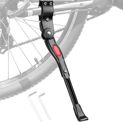 Verstelbare Aluminium Fietstandaard voor 24-27,5 Inch Fietsen, Stabiele en Antislip Zijstandaard met Gereedschap