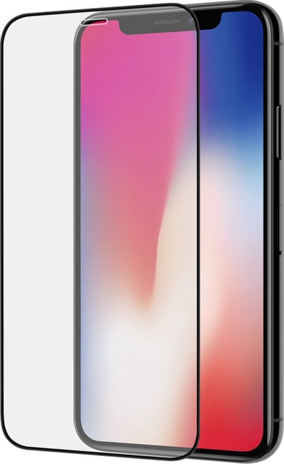 Azuri screen protector Curved Tempered Glass - black colorframe - Voor Apple iPhone X, Apple iPhone XS & Apple iPhone 11 Pro