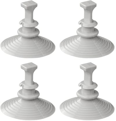 ProPlus Zuignapbevestiging voor Raamisolatieset - Set van 4 stuks - Grijs