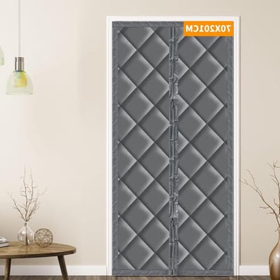 Allecto Plus - Deurgordijn met warmte-isolatie 70 x 200 cm - Magnetisch thermogordijn voor deuren - Thermisch gordijn tegen kou - Diervriendelijk - Voor balkon en woonkamer - Ealdo - Zonder ramen