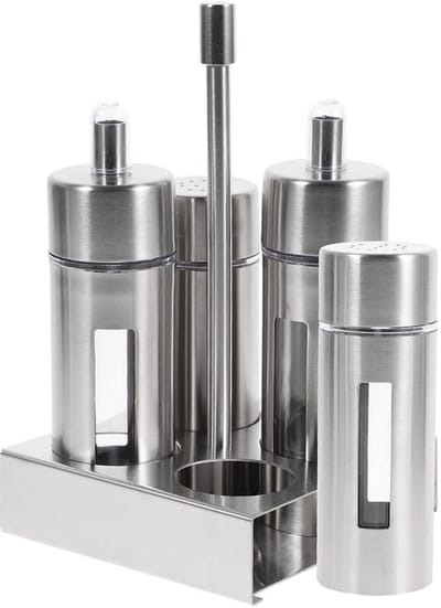 Dailygoody - Olie- en Azijnset - Kruiden Dispenser - Roestvrij Staal