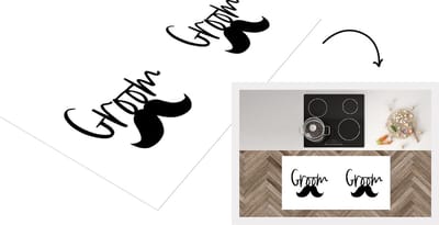 Keukenloper - Loper keuken - Quotes - Snor - 'Groom' - Spreuken - 120x60 cm - Keukenloper vinyl
