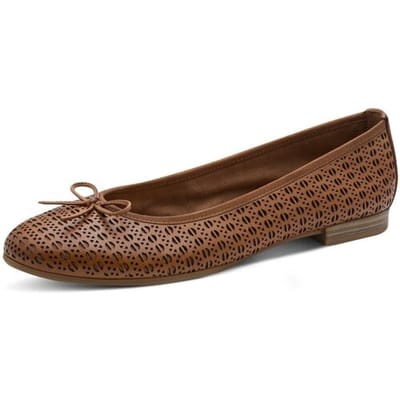 Tamaris leren ballerina 1-22116-41- 4A6 damesschoenen M2211641 bruin